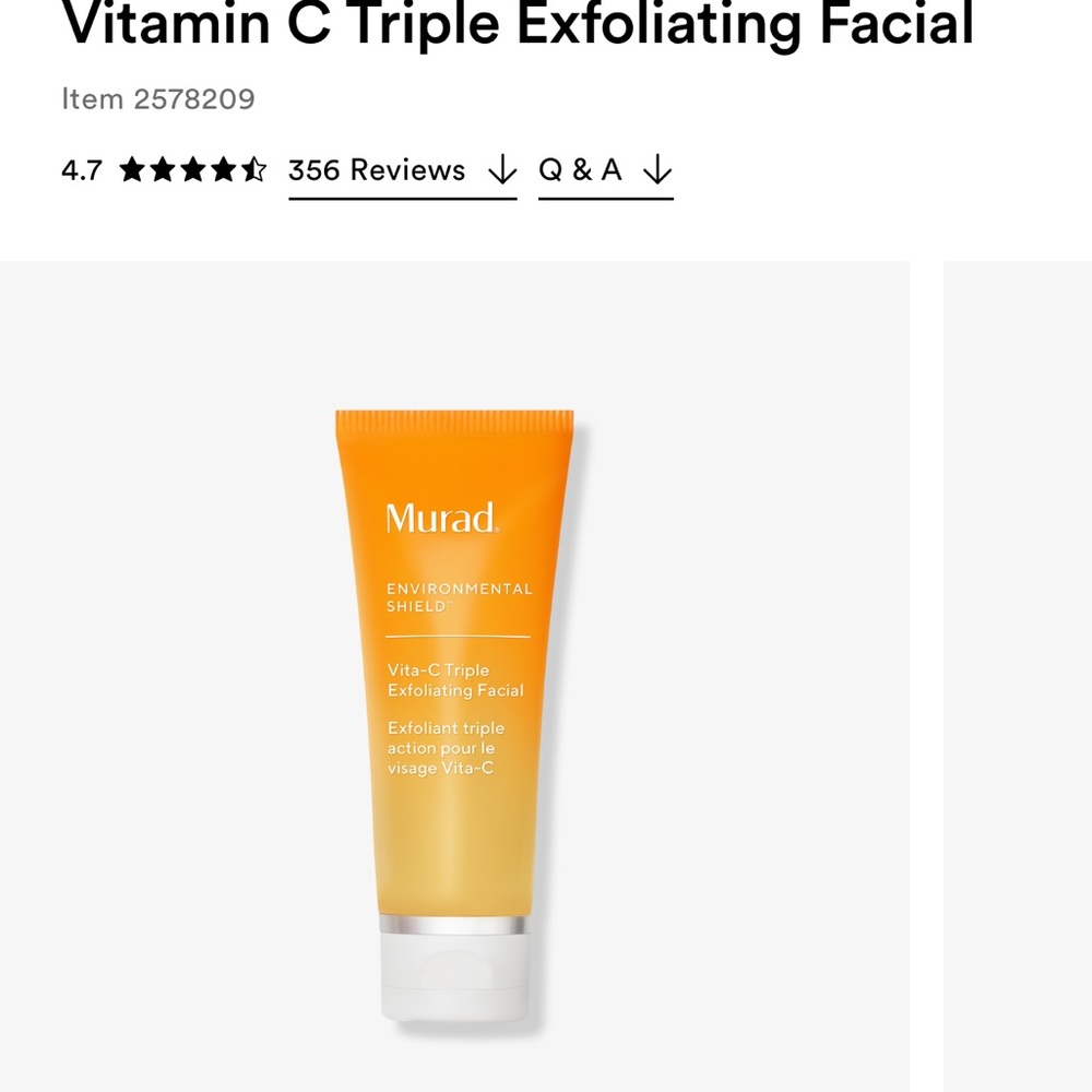 Murad vitamin c triple exfoliating facial